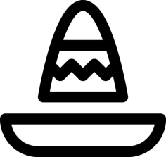Mexican Hat Engraving Svg Design, Free Vectors File